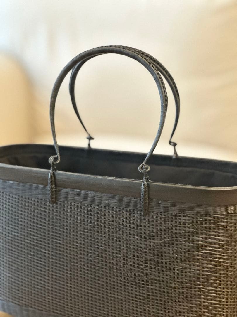【新品】 タイ王室御用達　高級　プラニー工房　茶籠 竹　着物　かごバック 夏