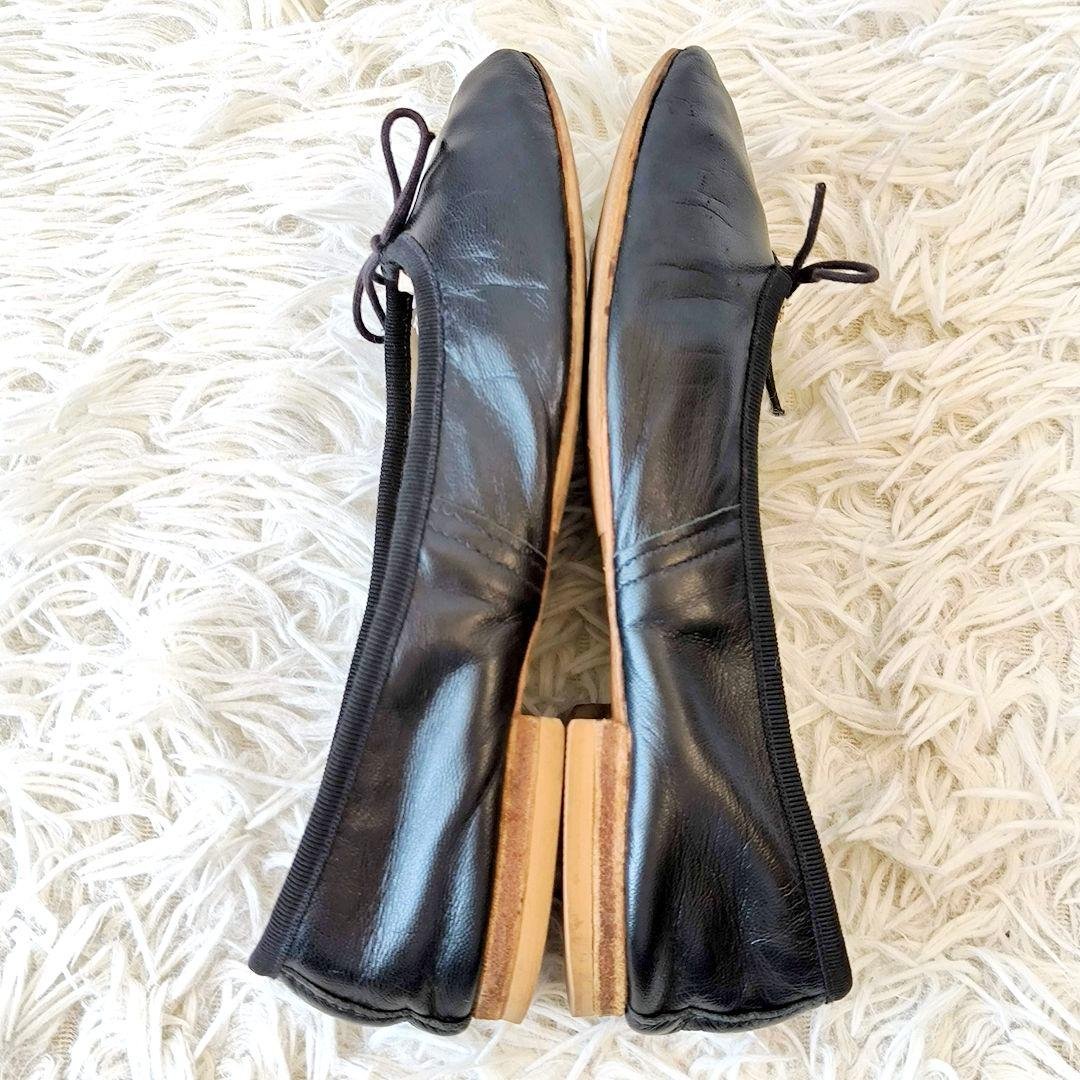 【美品】E.PORSELLI バレエシューズ plage別注 ポルセリ ブラック