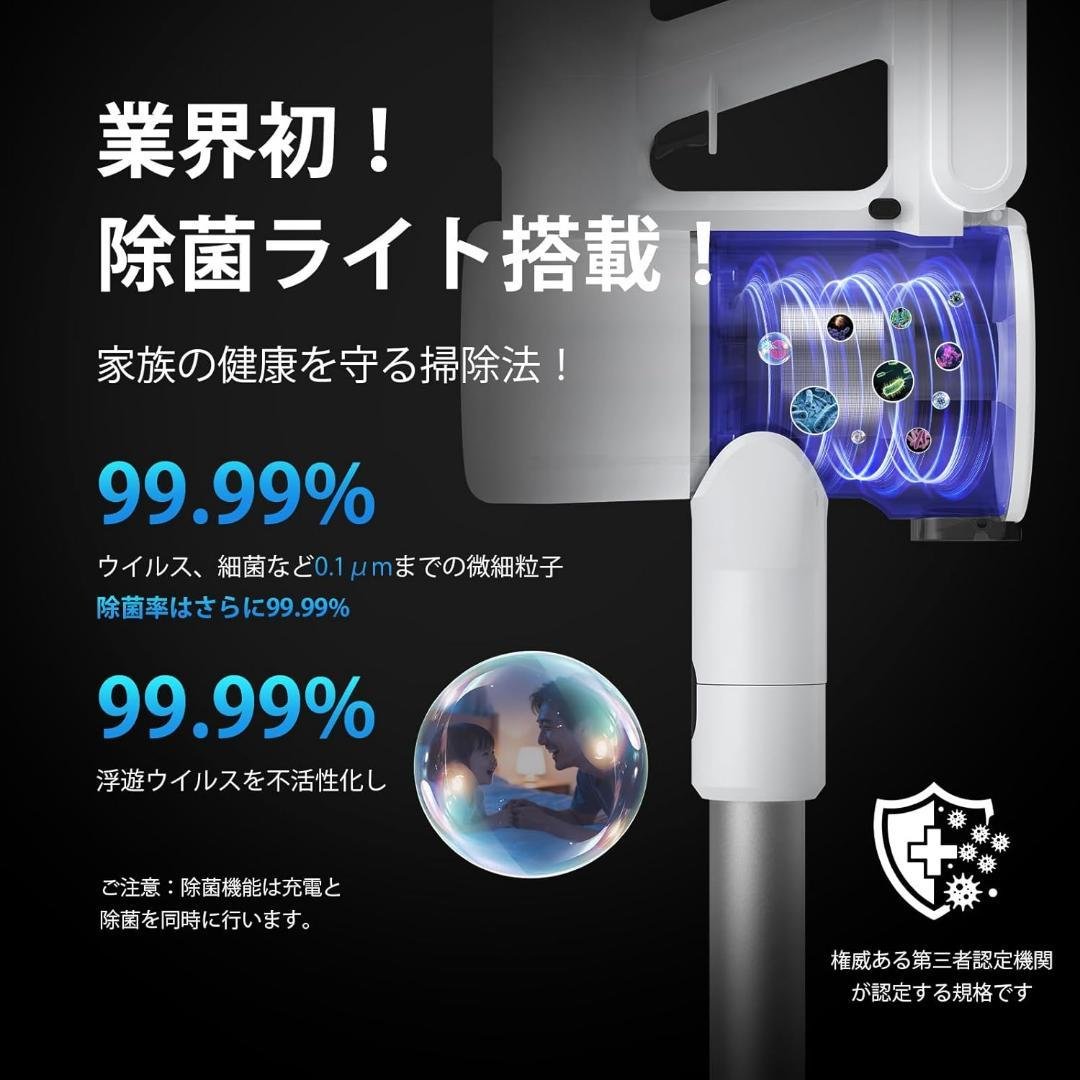 【R1769-68-170】 掃除機 コードレス　75Kpa真超強力吸引