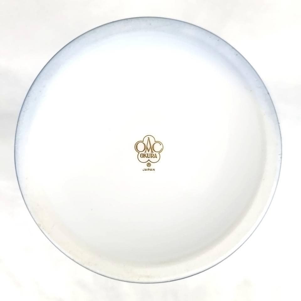 □良品□大倉陶園 瑠璃金蝕ぶどう フラワーベース 花瓶 箱つき