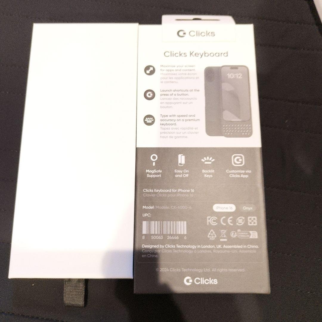 clicks keyboard　iPhone 16 用ケース　クリックス