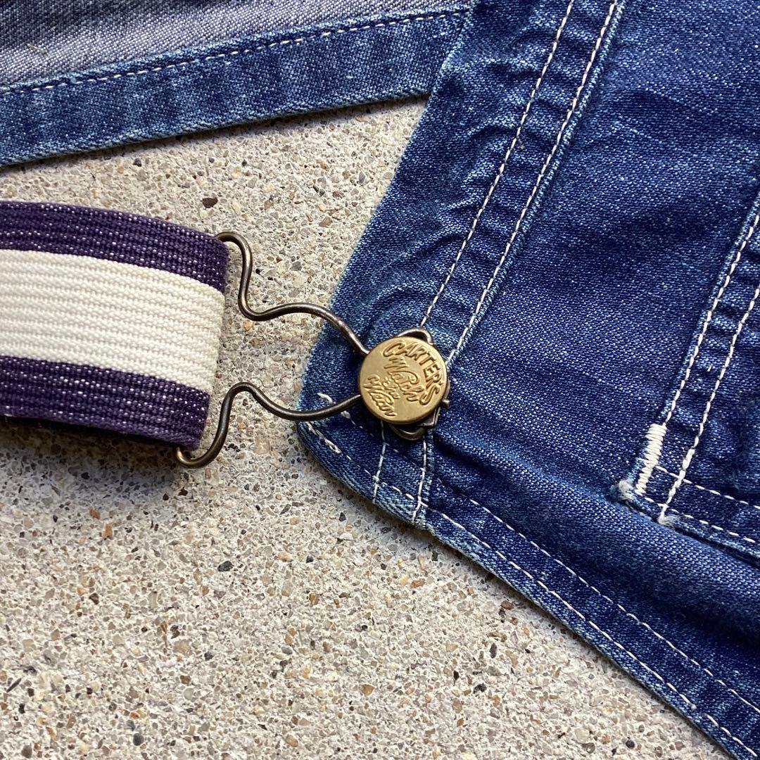 VTG 60s Carter's デニム オーバーオール ガチャポケ ミミ付き