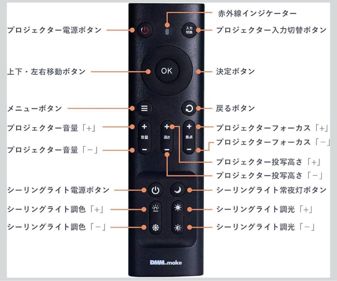 DMM.make CINEMA LIGHT シネマライト/プロジェクター本体