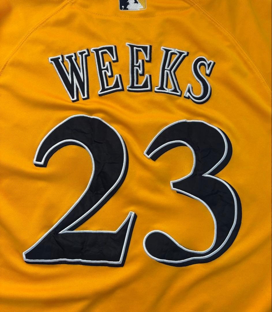 マジェスティック　MLB ミルウォーキー・ブルワーズ Weeks ユニホーム
