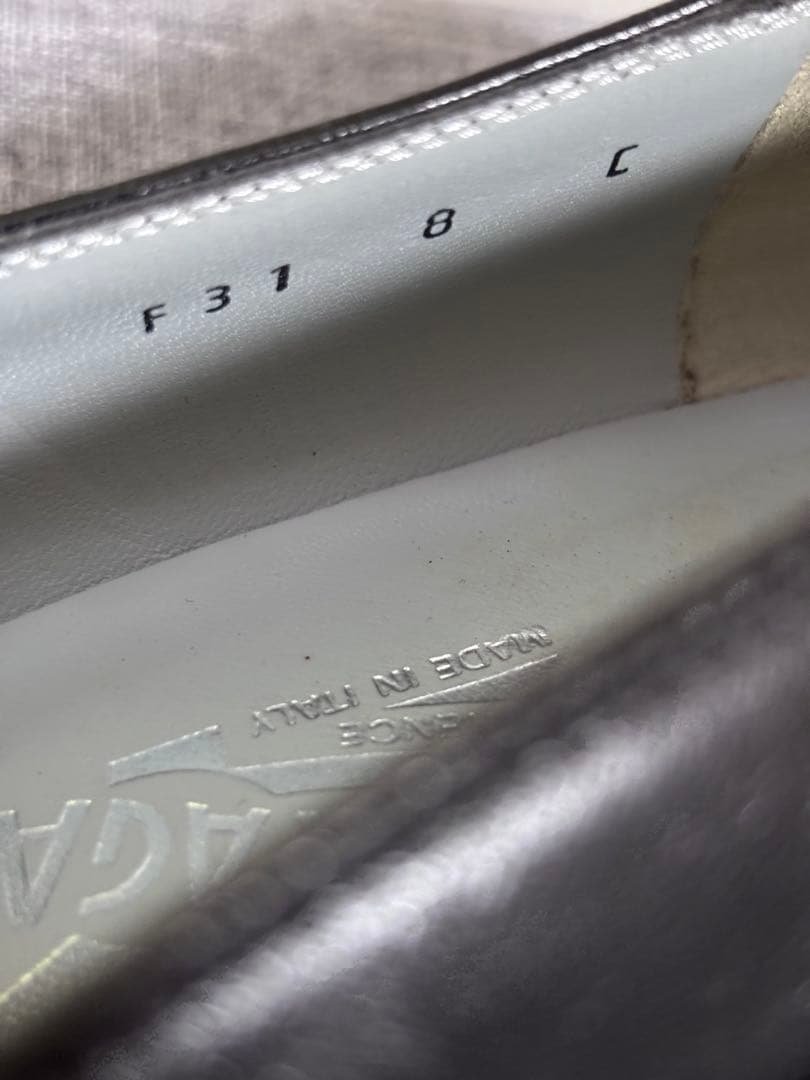 さ*る様 美品　ブラック　ヒールローファー　24.5〜25cm