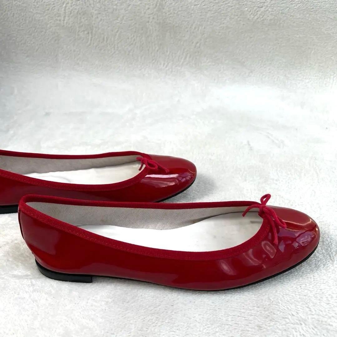 【美品】Repetto レペット バレエシューズ 赤 エナメル 39