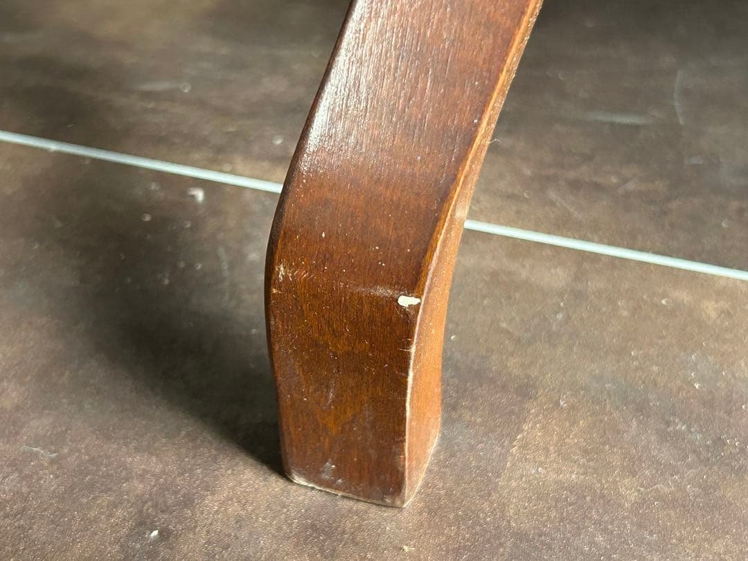 アンティーク　ビンテージ　クラシック　木彫　猫脚　レッド　テレフォンベンチ　GG