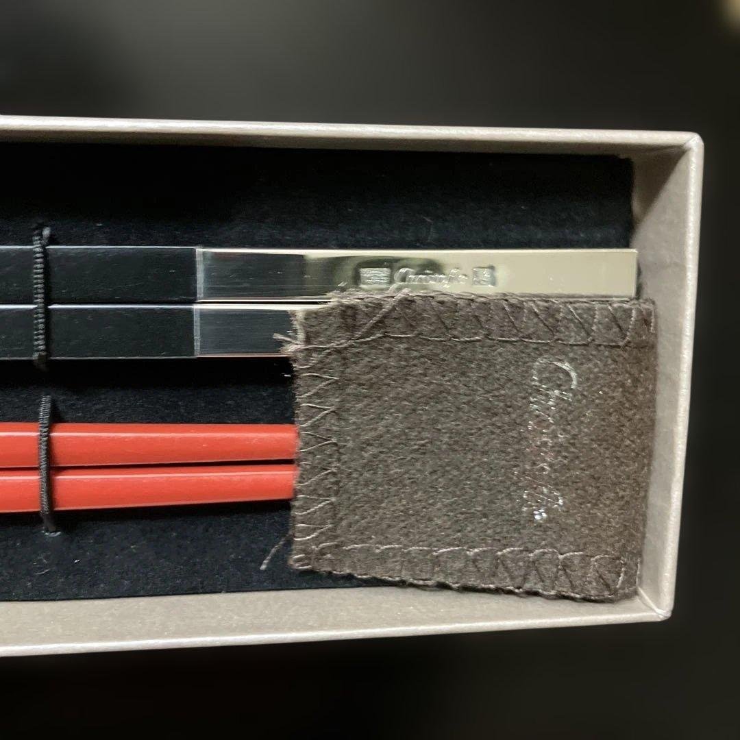 富*郎様 新品　Christofle 高級木製箸 2膳